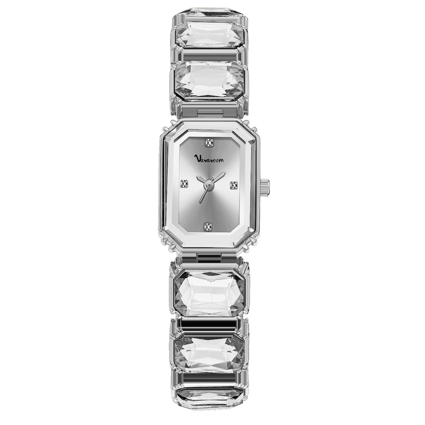 Orologio Donna Quadrato Elegante in Acciaio e Diamante