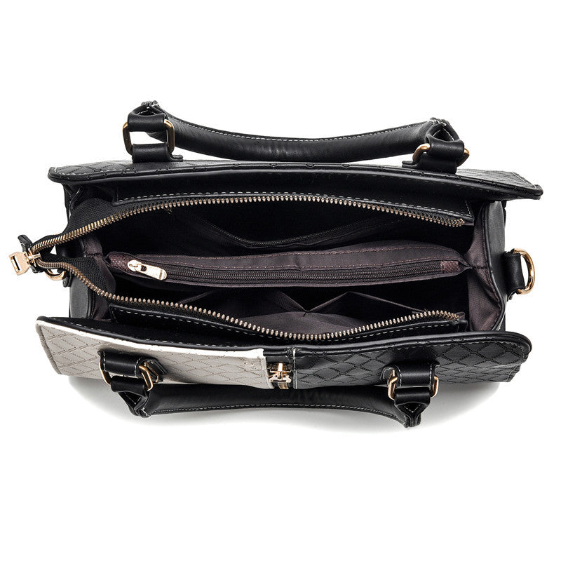 Fashion Color Matching Ladies Handbags European and American Atmosphere Large Capacity