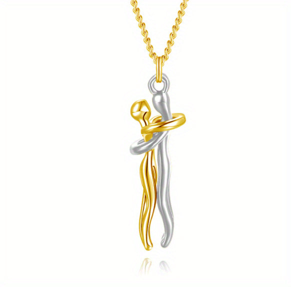 Love Hug Necklace Unisex Men Women Couple