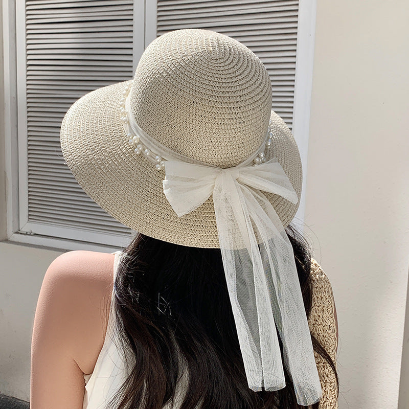 Cappello Sole Pizzo e Perle