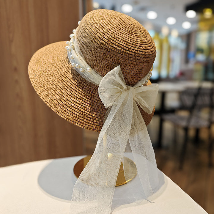 Cappello Sole Pizzo e Perle