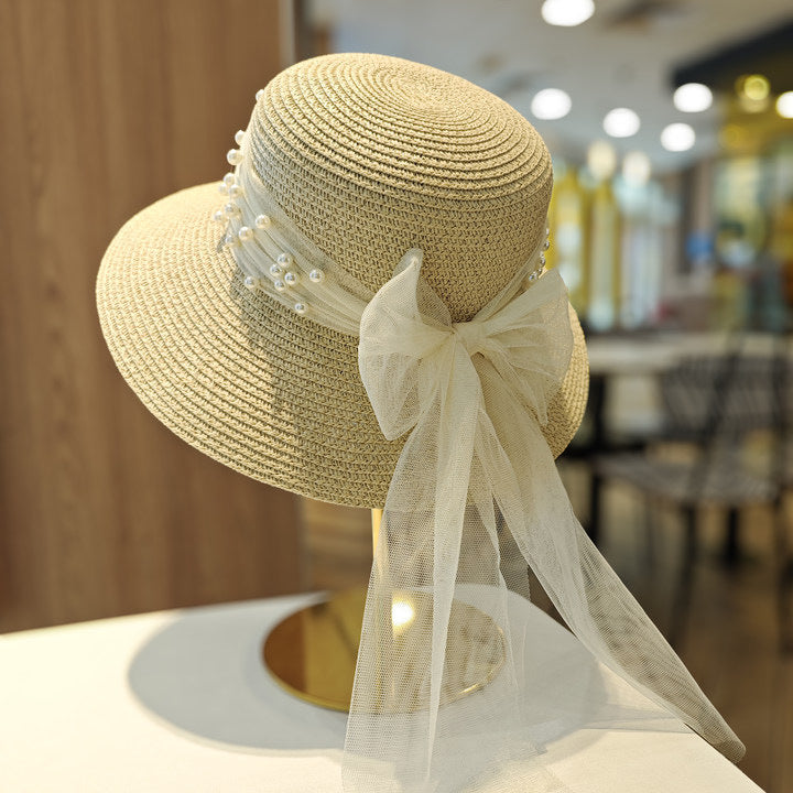 Cappello Sole Pizzo e Perle