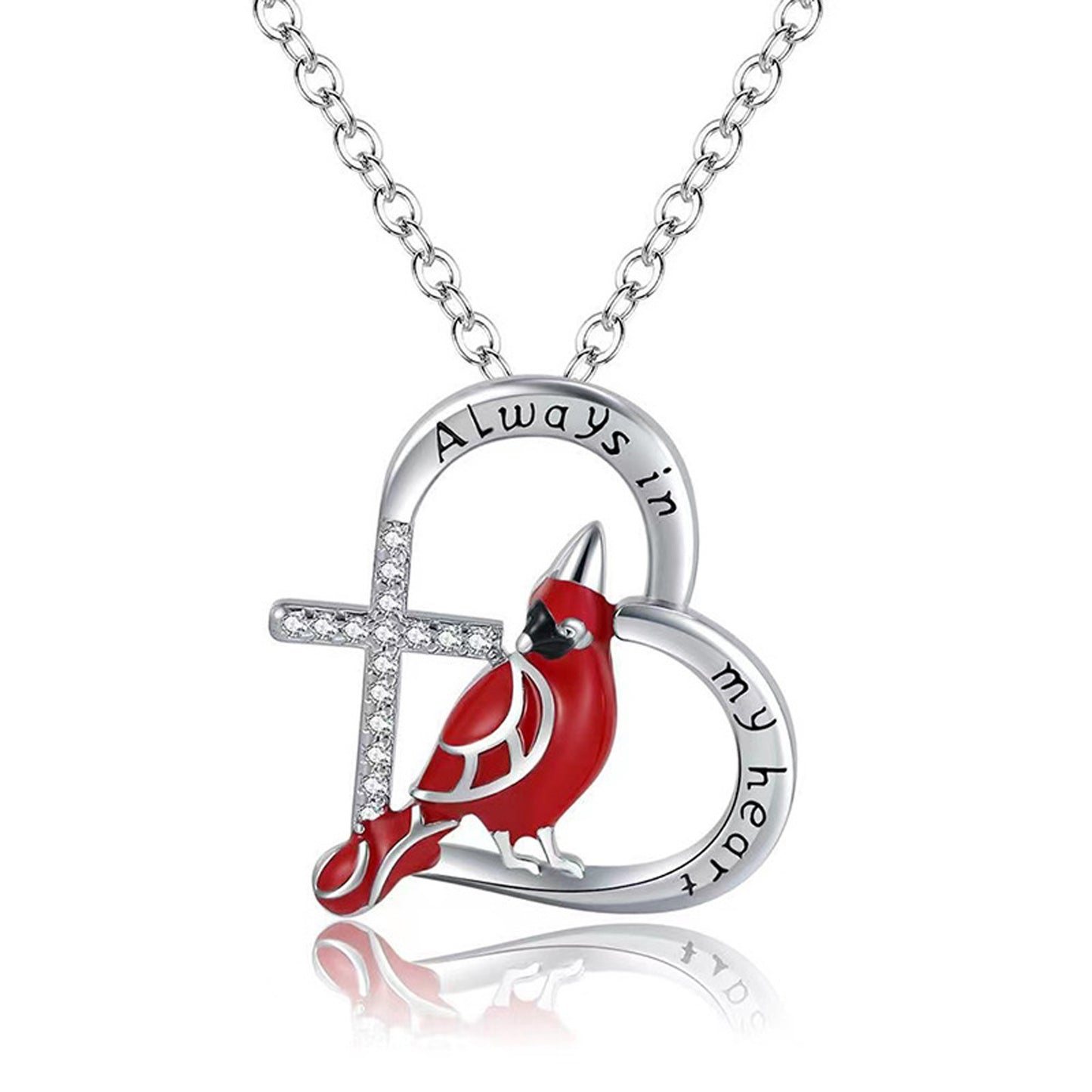 Collana Cuore Cardinale Regalo