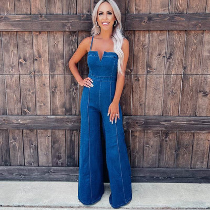 Women Denim Jumpsuit - Luxevoix