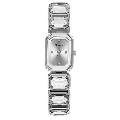 Orologio Donna Quadrato Elegante in Acciaio e Diamante