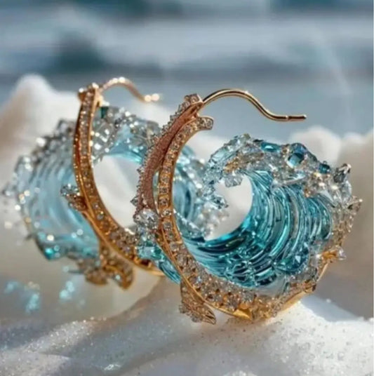 Orecchini Resina Blu Creativi