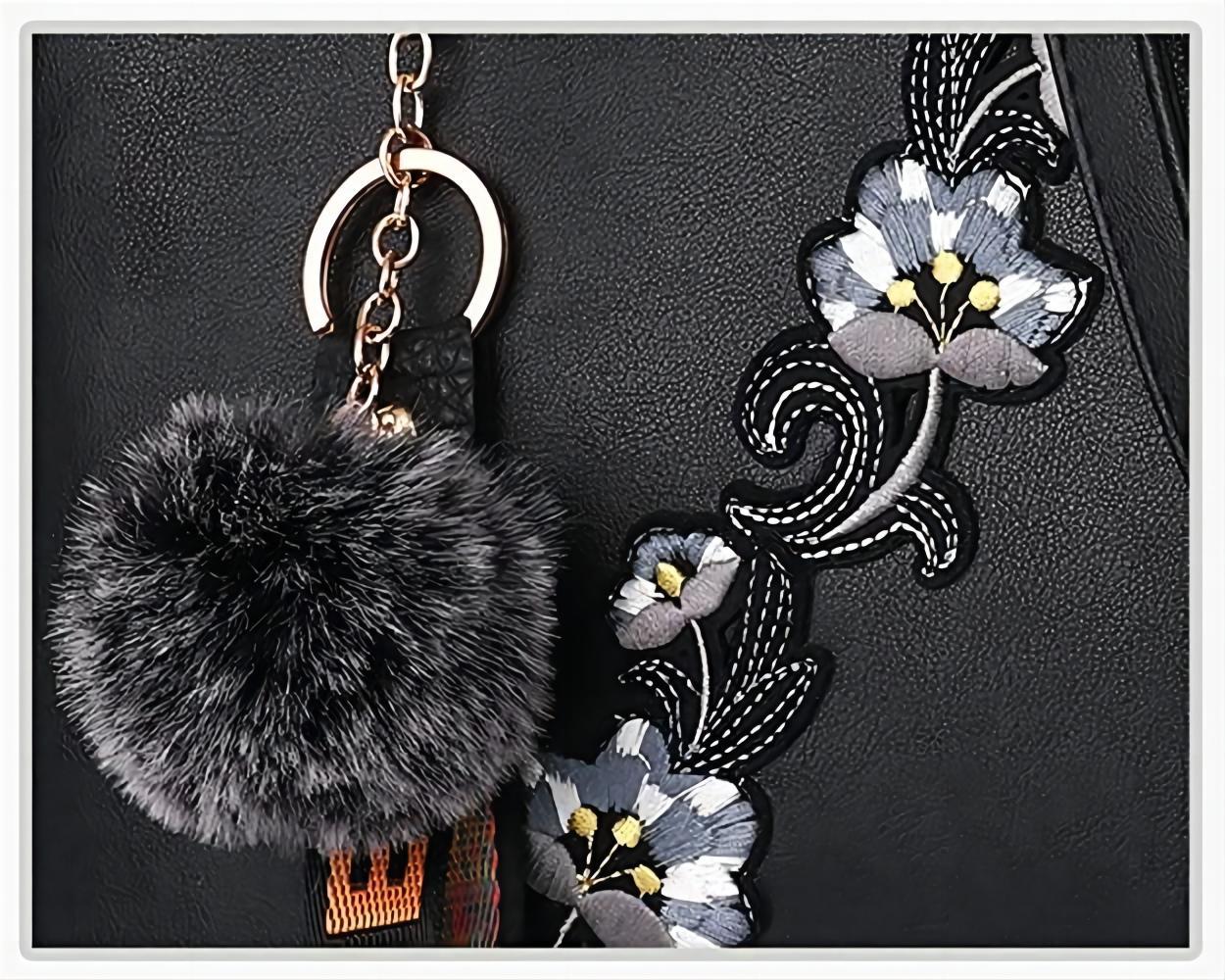 Borsa Fiori Tracolla Bicolore
