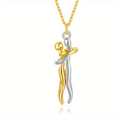 Love Hug Necklace Unisex Men Women Couple