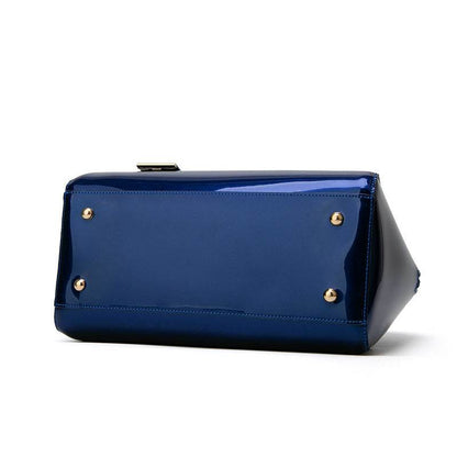 Shiny Leather Handbag - Luxevoix