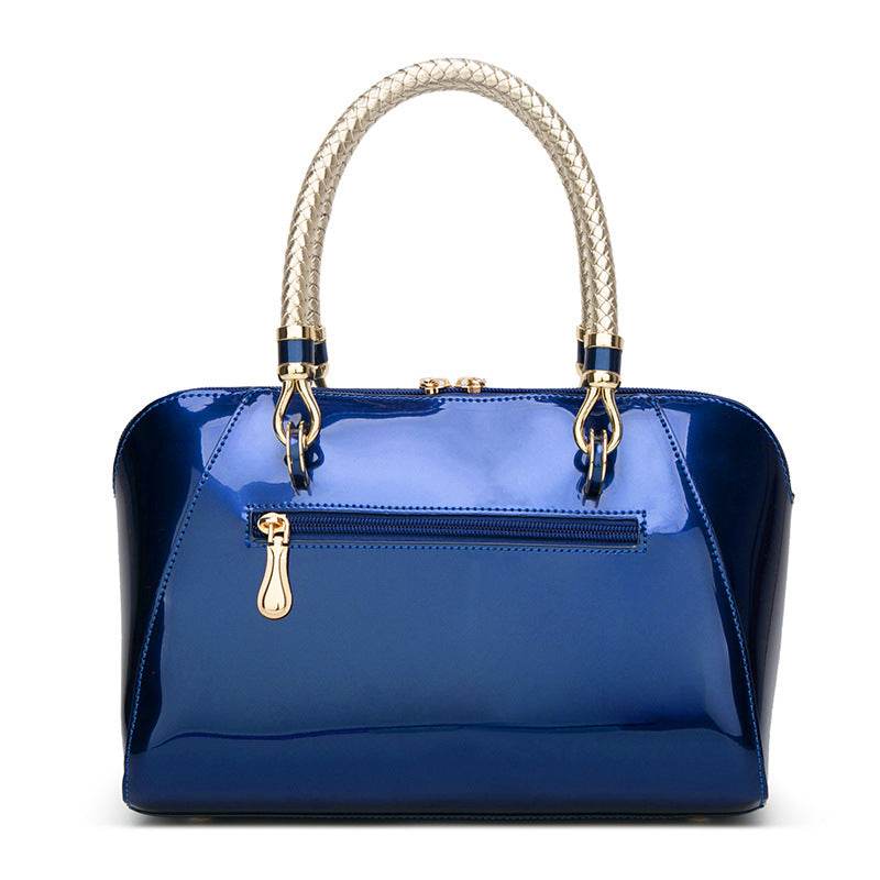 Shiny Leather Handbag - Luxevoix