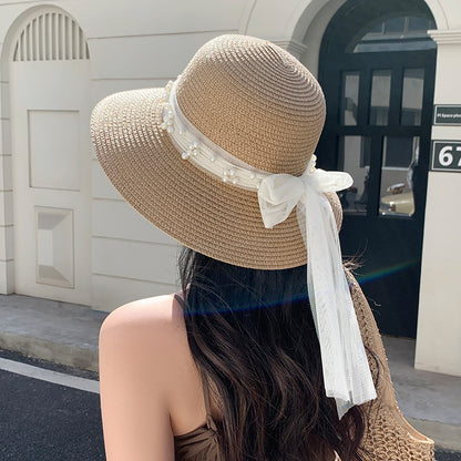 Cappello Sole Pizzo e Perle