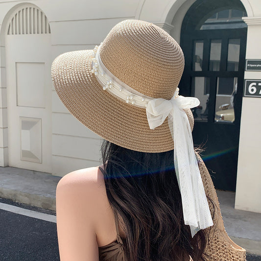 Cappello Sole Pizzo e Perle