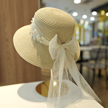 Cappello Sole Pizzo e Perle