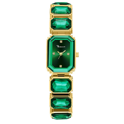 Orologio Donna Quadrato Elegante in Acciaio e Diamante