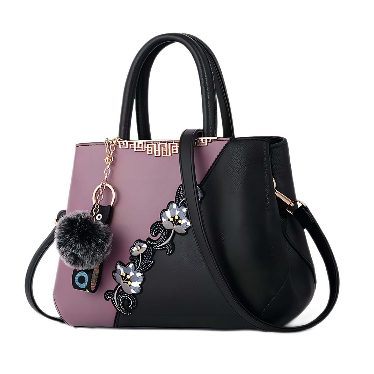 Borsa Fiori Tracolla Bicolore