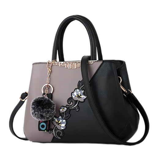 Borsa Fiori Tracolla Bicolore
