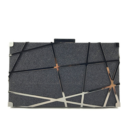 Clutch Luxury Oro Glitter Catena